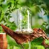 Glass Dome with Airhole Glass Cloche Bell Jar with Base Home Tabletop Display Clear Terrarium Container for Plant, Terrarium
