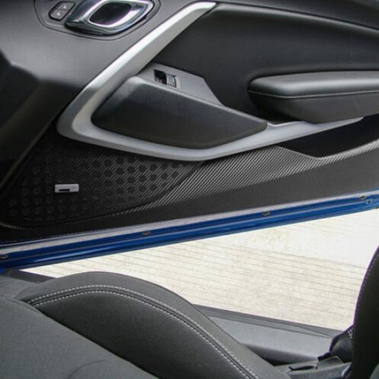 Black Interior Door Anti Kick Protection Trim Sticker For Chevrolet Camaro 2017+