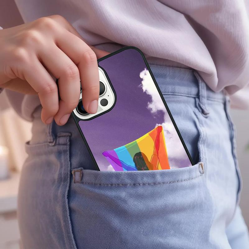 Gay Pride LGBT Rainbow Flag Phone Case For iPhone 17 Air 15 16e 14 13 Pro Max Coque 12 11 Pro Max PLUS Cover