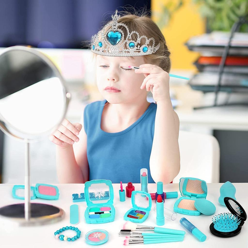 Sendida Kids Plastic Cosmetics Toys Girls Plastic Toys Small Dressing Table Makeup Toys Ages - 6+