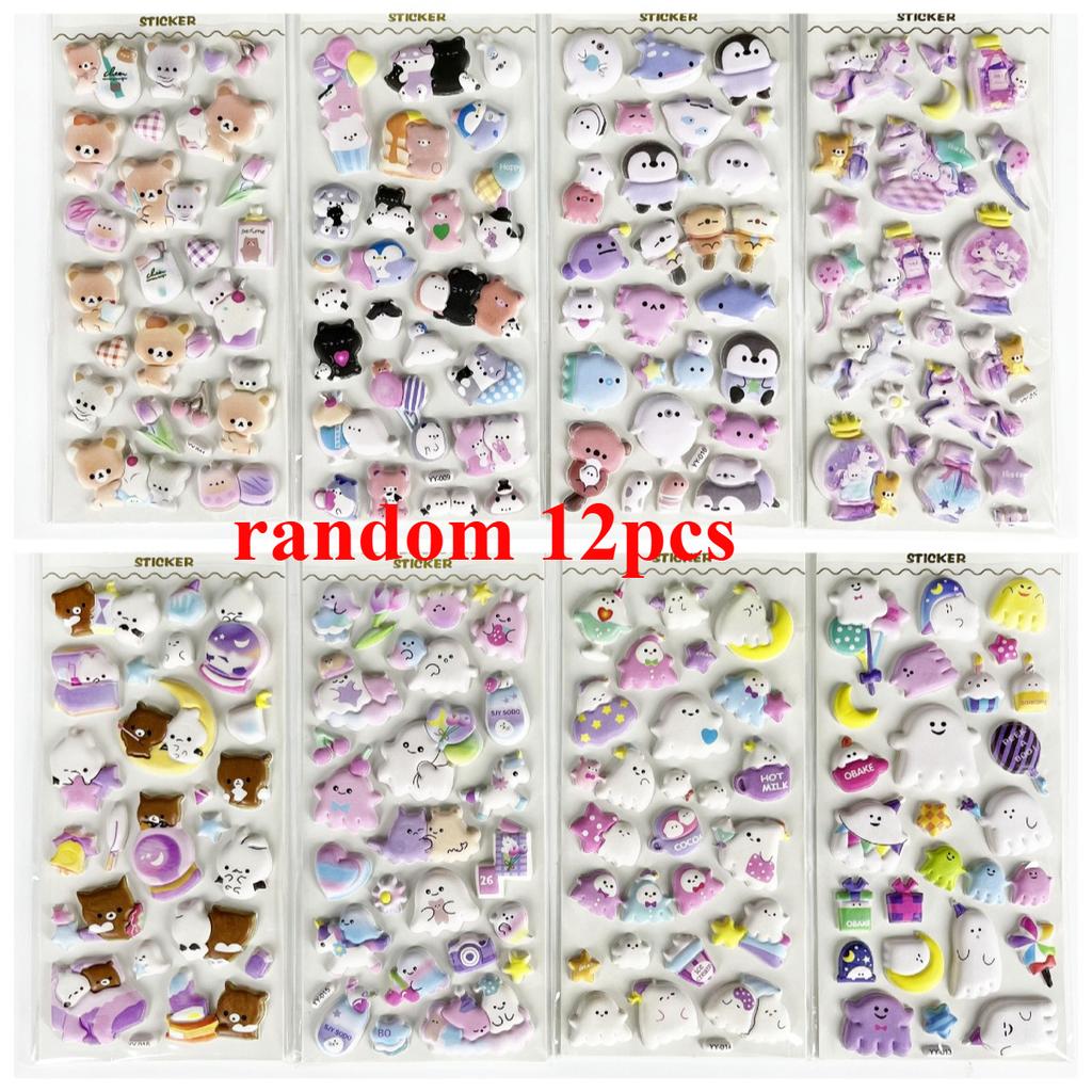 New Hot Cute Gifts 3D DIY Cartoon Embossed Stickers Fun Foam for Children Planner Decorative Entertaining Play Safe Kid Friendly