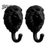 Drill Free Towel Hanger 2Pcs Lion-Head Wall Hooks 3D Printed Animal Shaped Hanger Self‑Adhesive Modern Wardrobe Storage Hook Coat Key Hook,