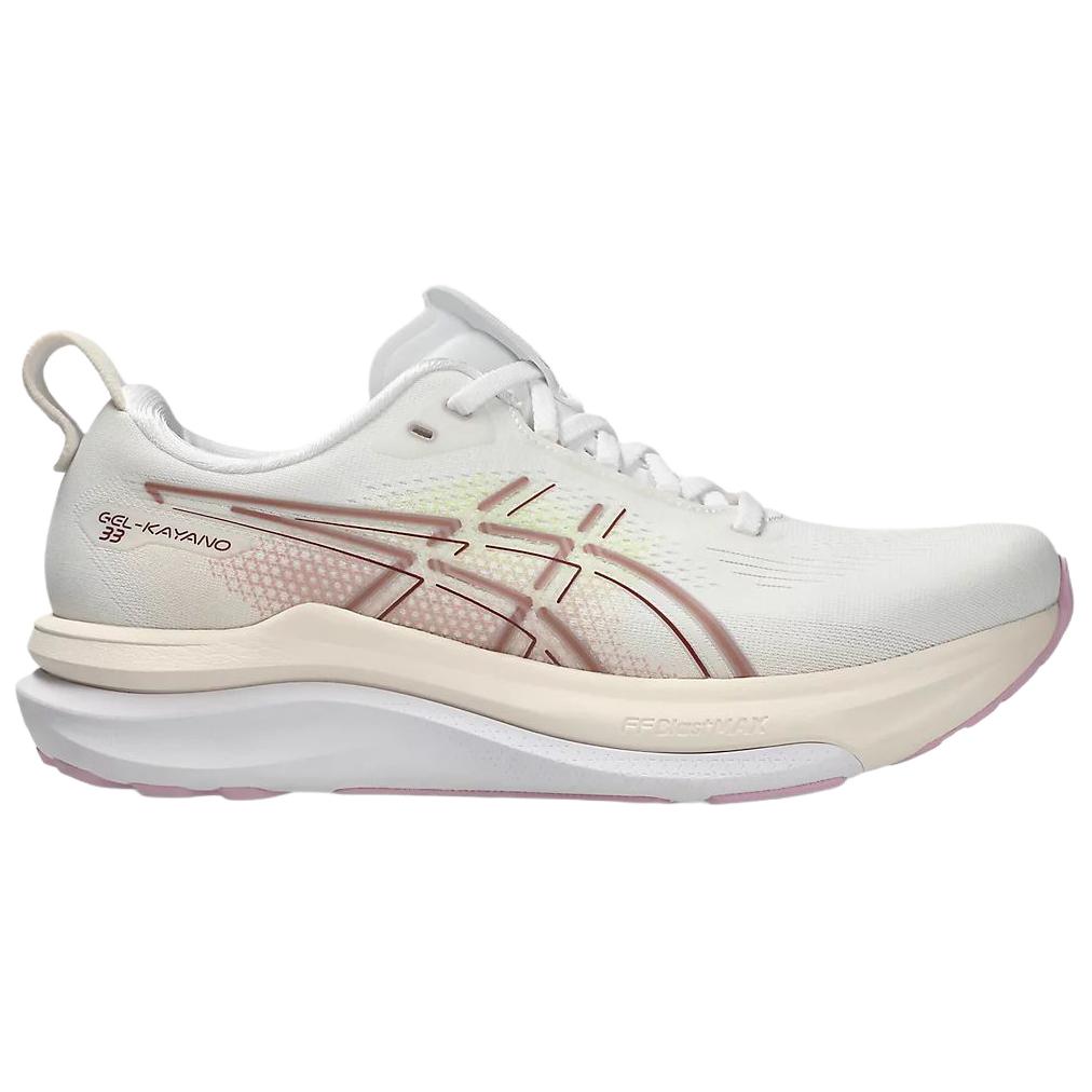 Asics Gel-Kayano 33 Comfortable Breathable Supportive Running Shoes Women Sneakers White 1012B939-100