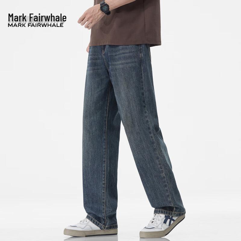 Mark Fairwhale Men's American Retro Loose Straight Jeans
