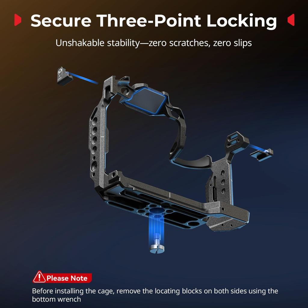 SmallRig Black Mamba Camera Cage for Panasonic G9 II S5 II S5 IIX S1R II S1 II S1 IIE with Quick Release Cold Shoe Strap and Threads / / / / /