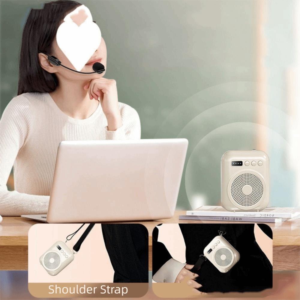with Belt Classroom Sound Speaker FM Radio Sound Amplifier Audio Enhancer Bluetooth Speaker  Travel