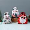 Christmas Velvet Bags Drawstring Pouch Candy Snack Gifts Bag for Xmas New Year Party Bracelet Jewelry Packaging Storage Bag