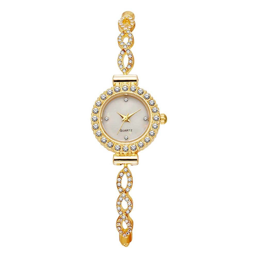 Rhinestone Quartz Watch Adjustable Wrist Watch New Bracelet Watch Women Girls золотой