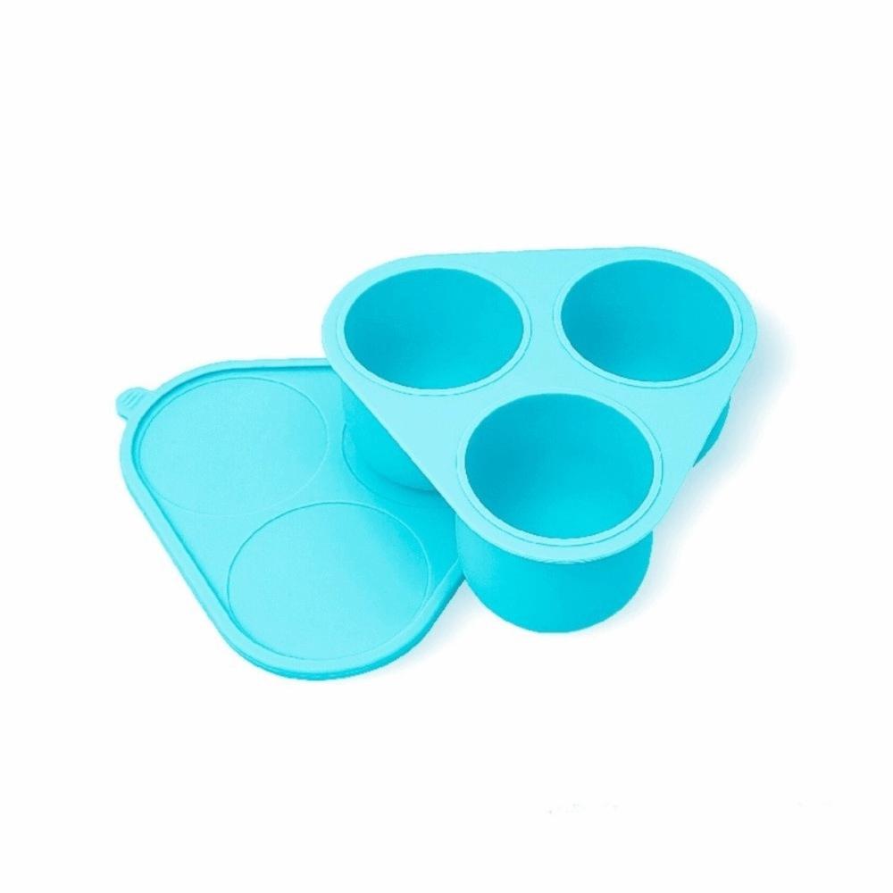 

3-grid Ice Ball Mold with Lid Ice Maker Food Grade Ice Storage Home Bar синій