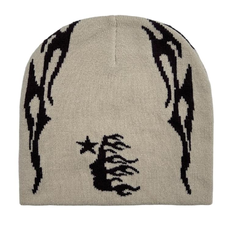 Popular Beanies Hat for Adult Fashion Winter Autumn Skull Hat Teens Warm Pullover Hat Breathable Stretchy Jacquard Caps