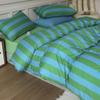 Class A maternal and infant cotton knitted cotton Tianzhu cotton striped Nordic style quilt cover naked sleeping sheets mattress bedding