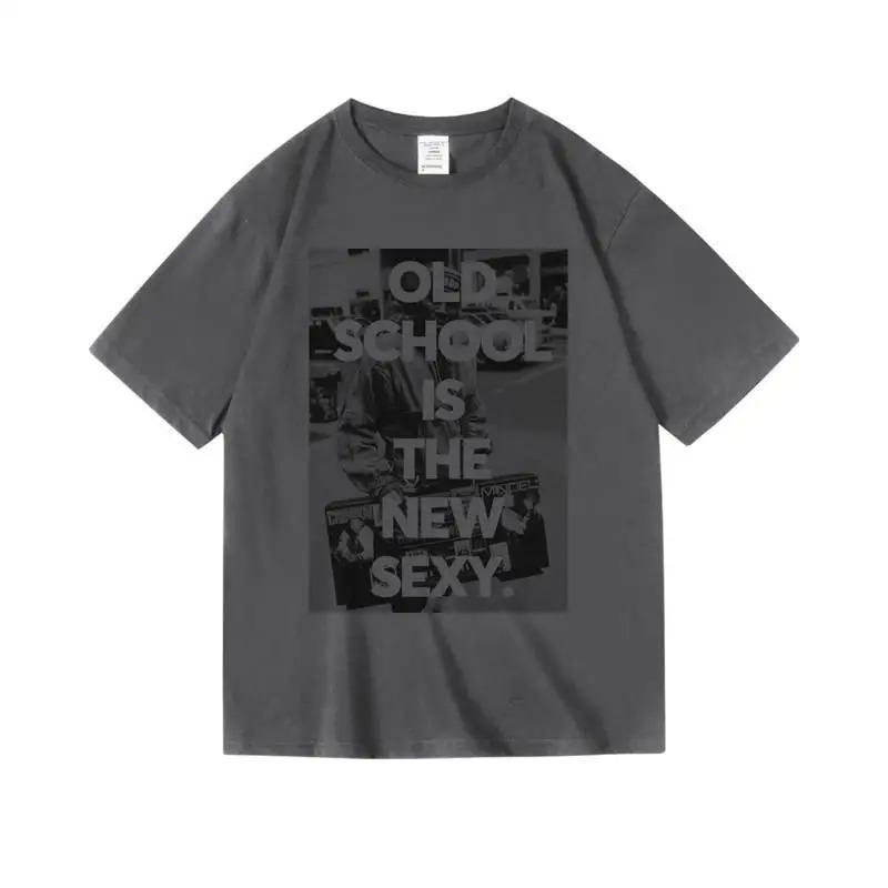 T-shirt Hip-Hop Oversize a Manica Corta Wu-Tang Clan "Logo W Classico" Carbone Lavaggio Vintage