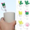 Airtight Straw Tips Cartoon Plugs Cover Cup Accessories Drinking Dust Cap Silicone Straw Plug
