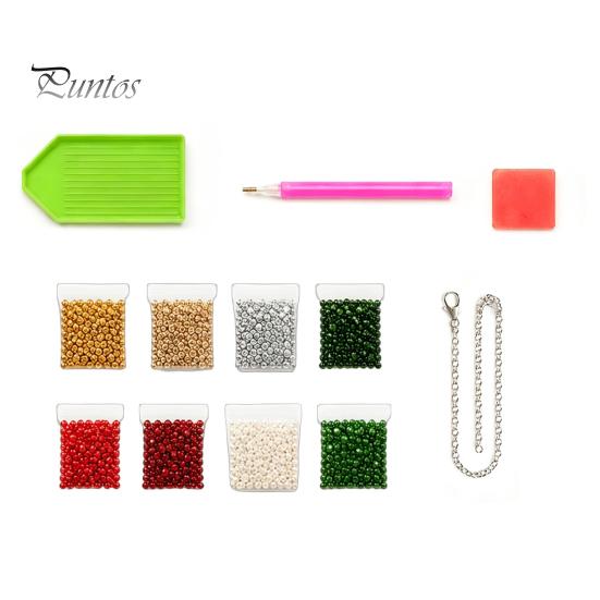 Unique Resin Gem Art Christmas Rhinestone Painting Kit, DIY Wreath Craft for Adults, Double Sparkling Wall Decor Sided Window Ornament, Acrylic