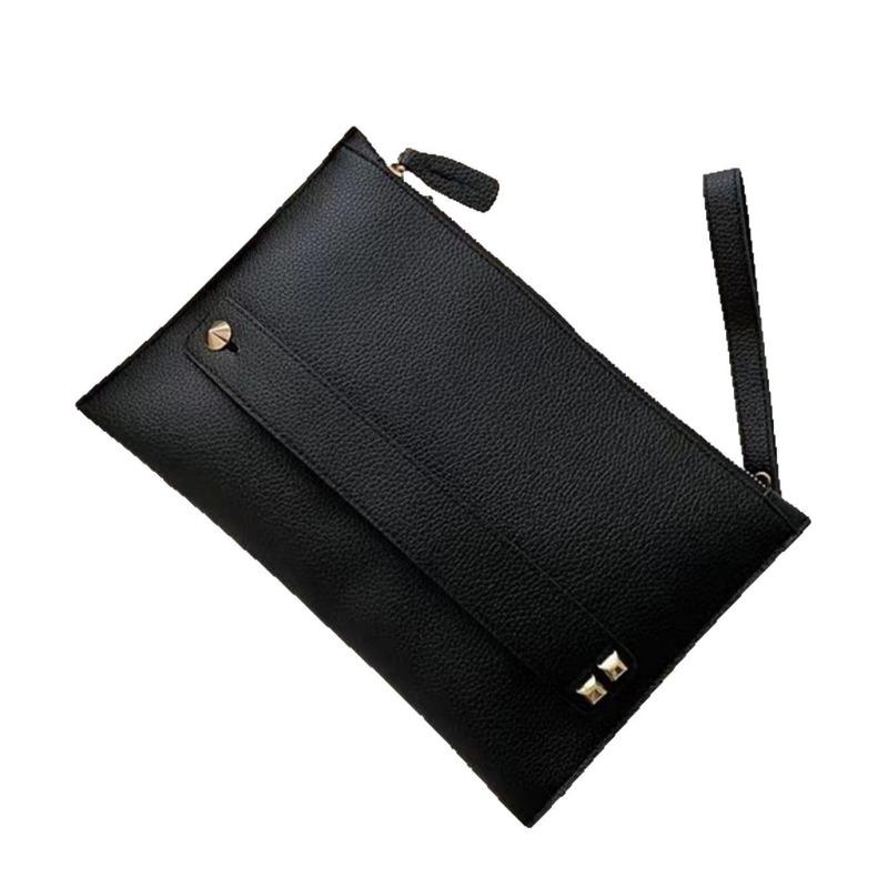 Hochwertige Einfache und Modische Party Eine Dame mit einer Handgehaltenen Handtasche mit Litschi-Muster