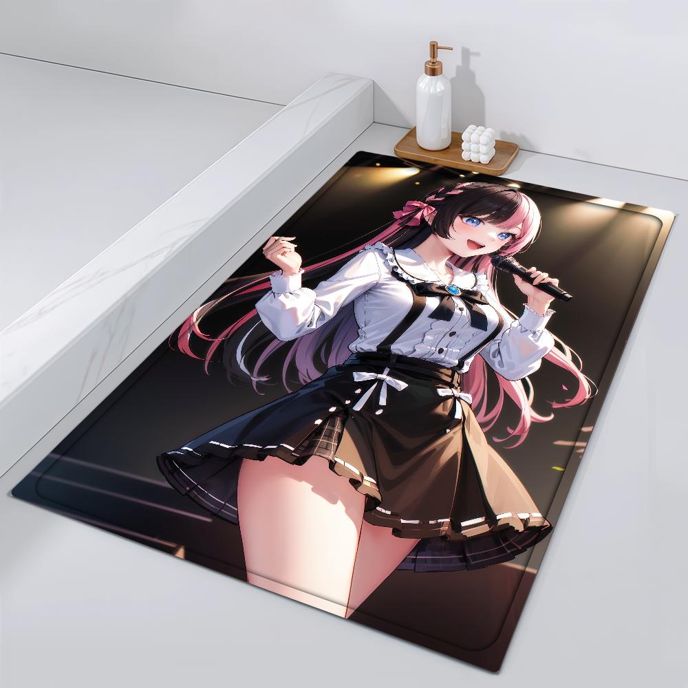 H-Hinano Door Mat Girl Bedside Entrance Bath Beauty Floor Decoration Corridor Door Tachibana Mat Carpet Living Room Balcony