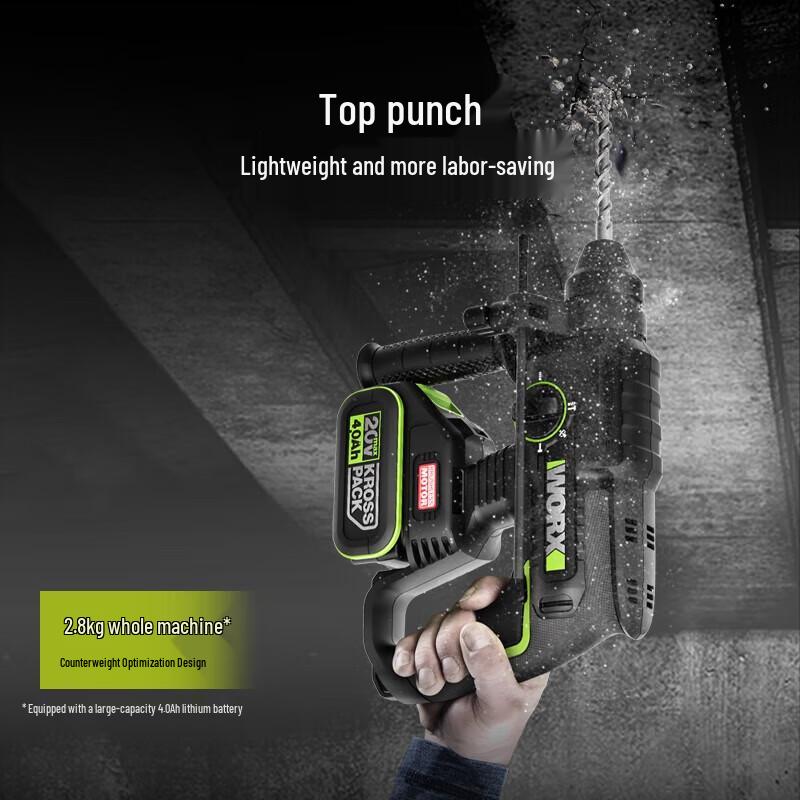 Worx 20V Brushless Cordless Rotary Hammer Drill CN plug (adapter included)