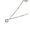Sterling Silver Heart Pendant Necklace for Women - Elegant, Fashionable Clavicle Chain, Versatile INS Style