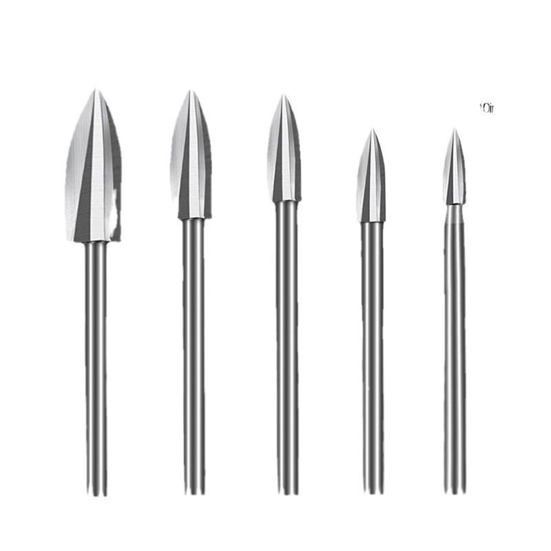 5pcs Electric Woodworking Milling Cutter Drill Bit, Furniture Tea Table Wood Carving Root Carving Grinding Polishing Tool 5pc Carving Knife Set