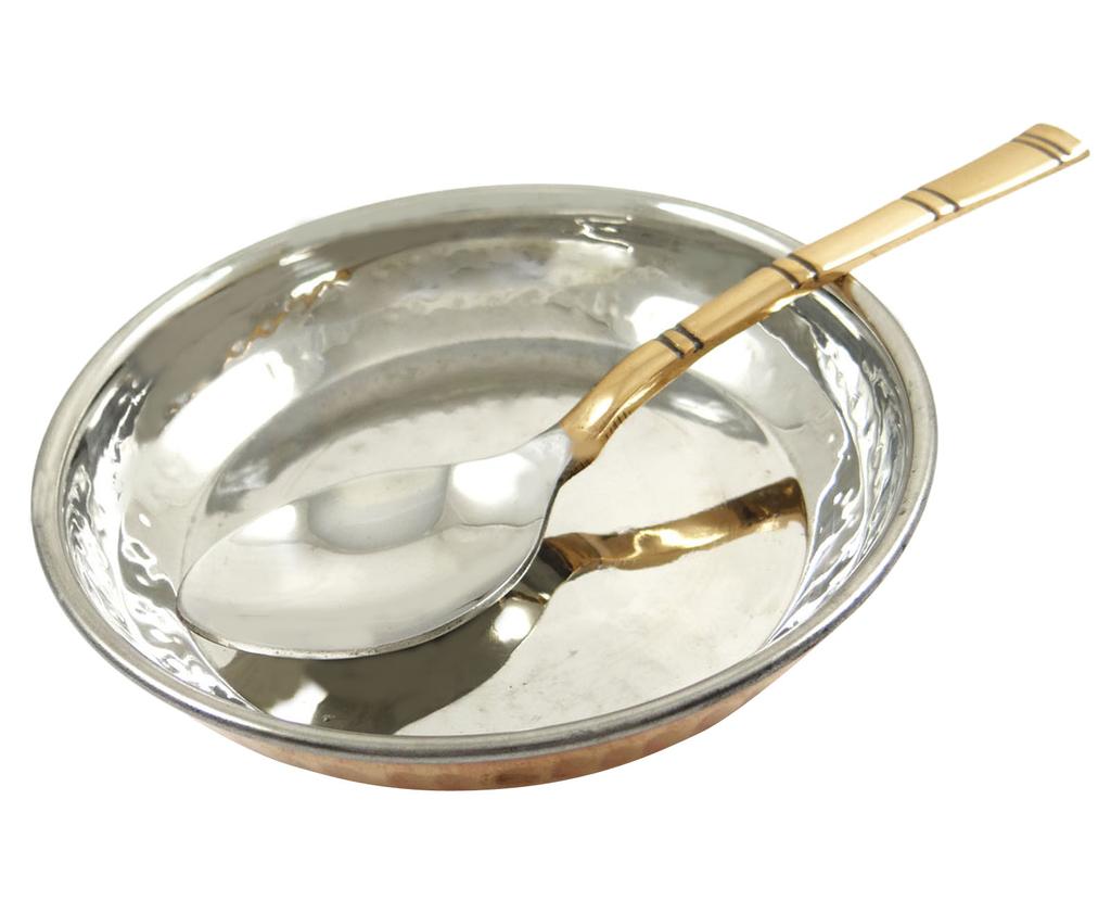 Traditionally Designed Copper Steel Oval Dish Bowl Tableware Dinnerware Kitchen