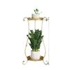 Nordic Gold Metal Floor Plant Stand for Flowers, Greenery, Succulents - Ideal for Living Room or Balcony.