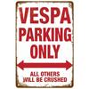 BarArtPro Vespa Tin Sign Art Decor Motorcycles Printed Metal Plaque - Vintage Pin Up Wall Art for Pub Interiors & Cafe Ambiance