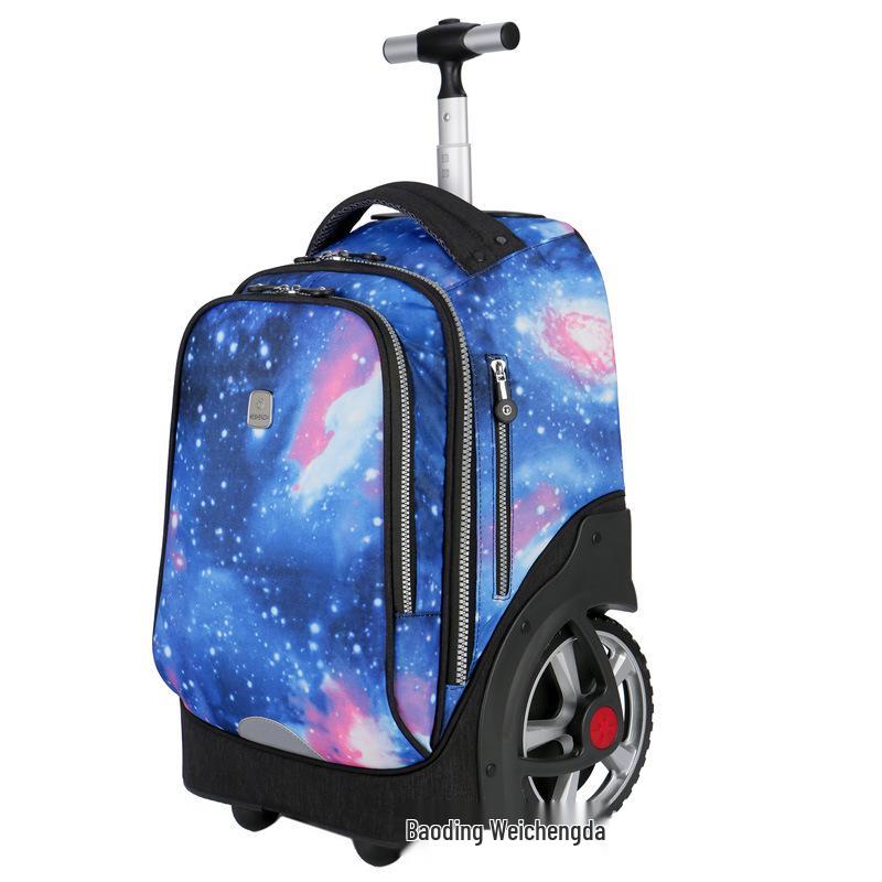 Vistar Climbing-Stairs Water-Resistant Trolley Backpack with Large Wheels & Capacity for Students
