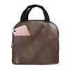 Brown Cowhide Cow Skin Print Insulated Lunch Bag for Women Kids Portable Food Boxes Thermal Lunch Box Tote