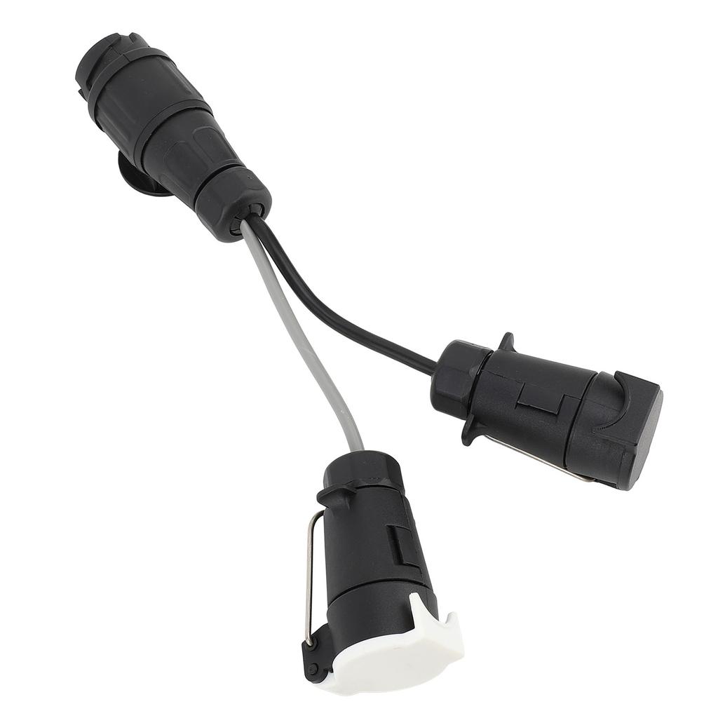 13 Pin To Twin 7 Pin Plug Towing Socket 12V EU Style Trailer Towing Adapter Extension Cable Conversion Plug