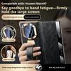 Wristband Ring Case For Huawei Mate X7 X6 X5 Premium Luxury Genuine Leather Magnetic Flip Smart Window Full Protection Cover