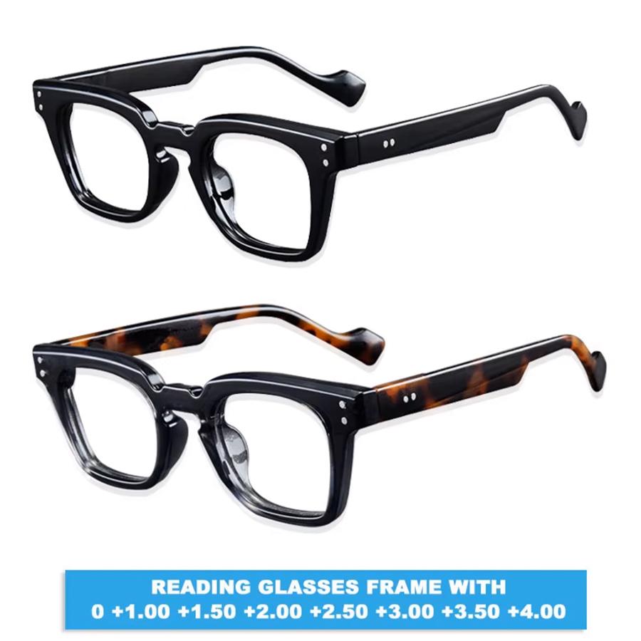New Large Frame Square Presbyopic Reading Glasses Women Men Vintage Spectacles With 0 +1.0 +1.5 +2.0 +2.5 +3.0 +3.5 +4.0