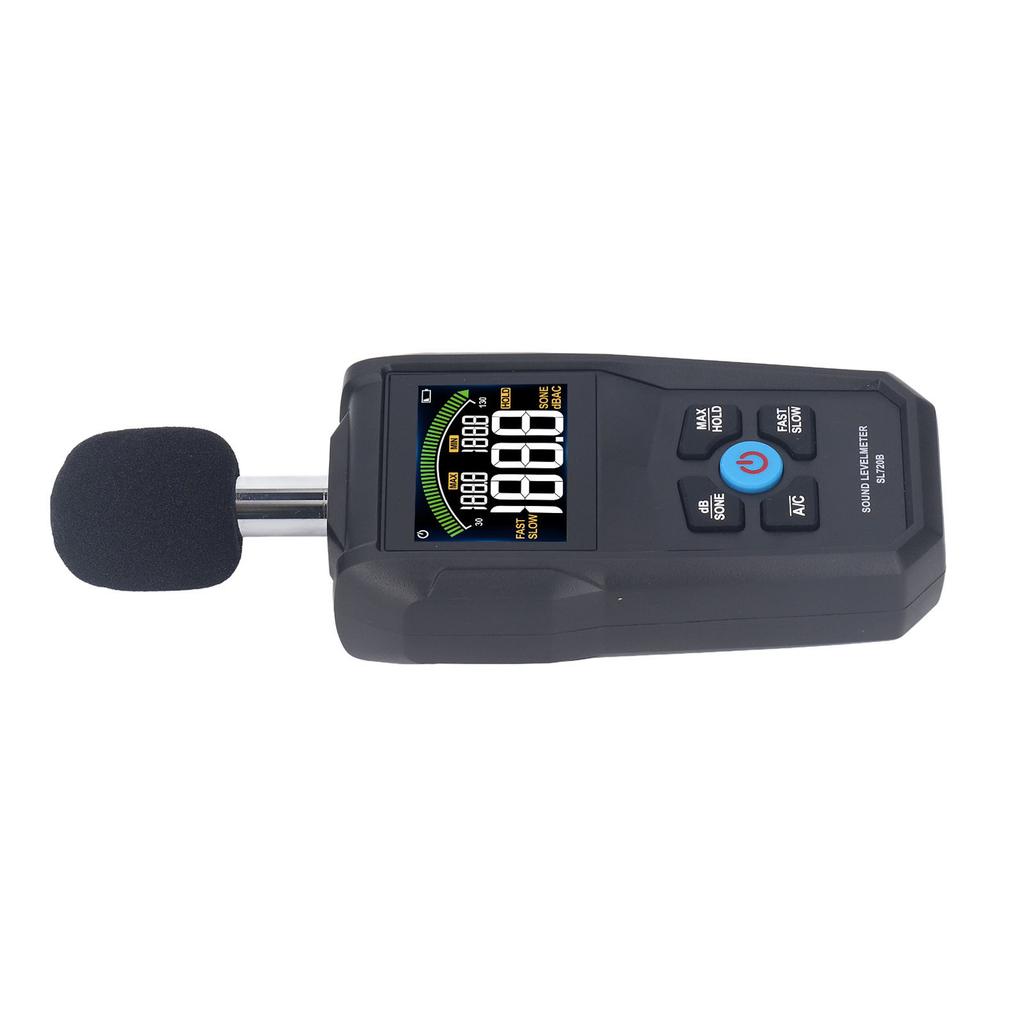 Geräuschmessgerät 30 bis 130dB Digitaler Farb-Hintergrundbildschirm Schallpegelmesser