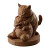 Frolicking Cats Figurine, 3D Printed Playful Cat Statue, Cute Collectible Kitty Sculpture Desktop Ornament Gift for Cat Lovers