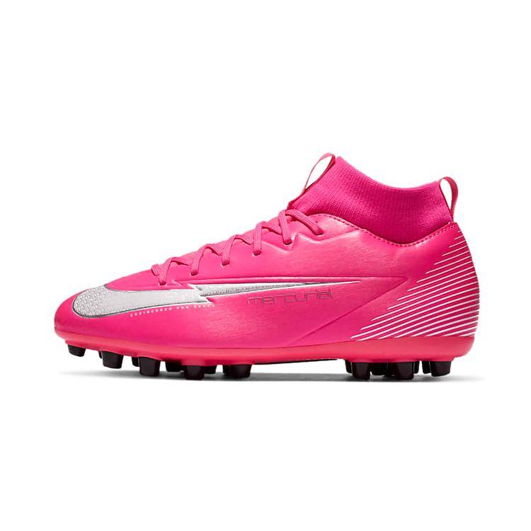 Nike Mercurial Superfly 7 Academy KM AG Comfortable Anti-Slip Durable Mid-Top Kids Football Shoes Kids Football Shoes Pink DB5610-611