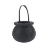 2Pcs/Lot  Black+White Plastic Candy Jar Skull Witch Cauldron Candy Kettle Halloween Party Hanging Pro