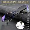 Lunettes de lecture sans monture pour hommes et femmes bifocales pour vision de loin et de près anti-lumière bleue loupe lunettes presbytes dioptrie
