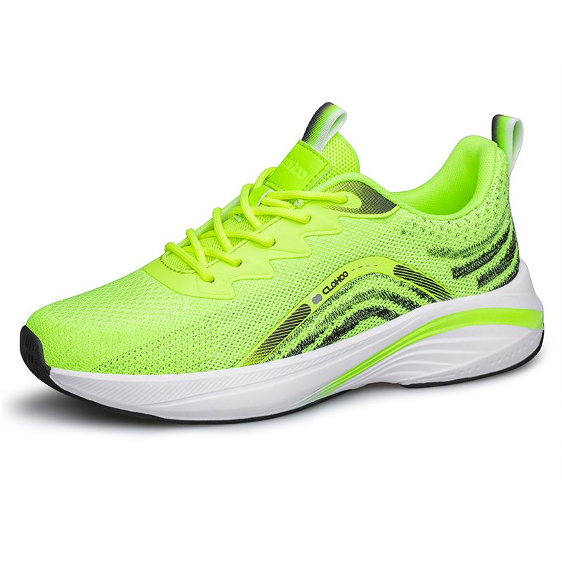 CLOHOO Men's Trendy Knitted Breathable Lightweight Comfy Sneakers For Running Jogging Wear-resistant Non-Slip Casual Sport Shoes