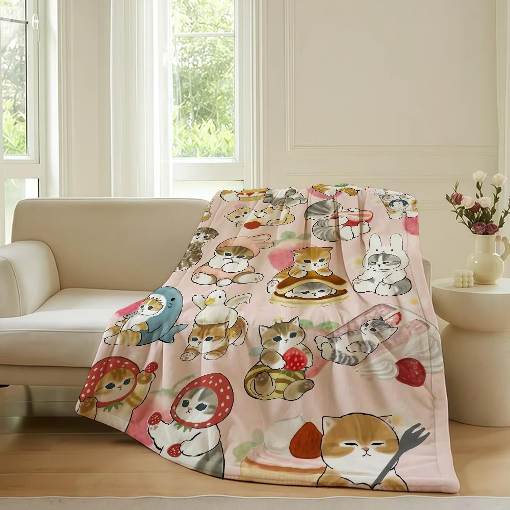 

Cute M-Mofusand-Cartoon Blanket Warm Soft Suitable For Bedroom Sofa Bed Living Room Office Travel Camping Gifts 30x40in