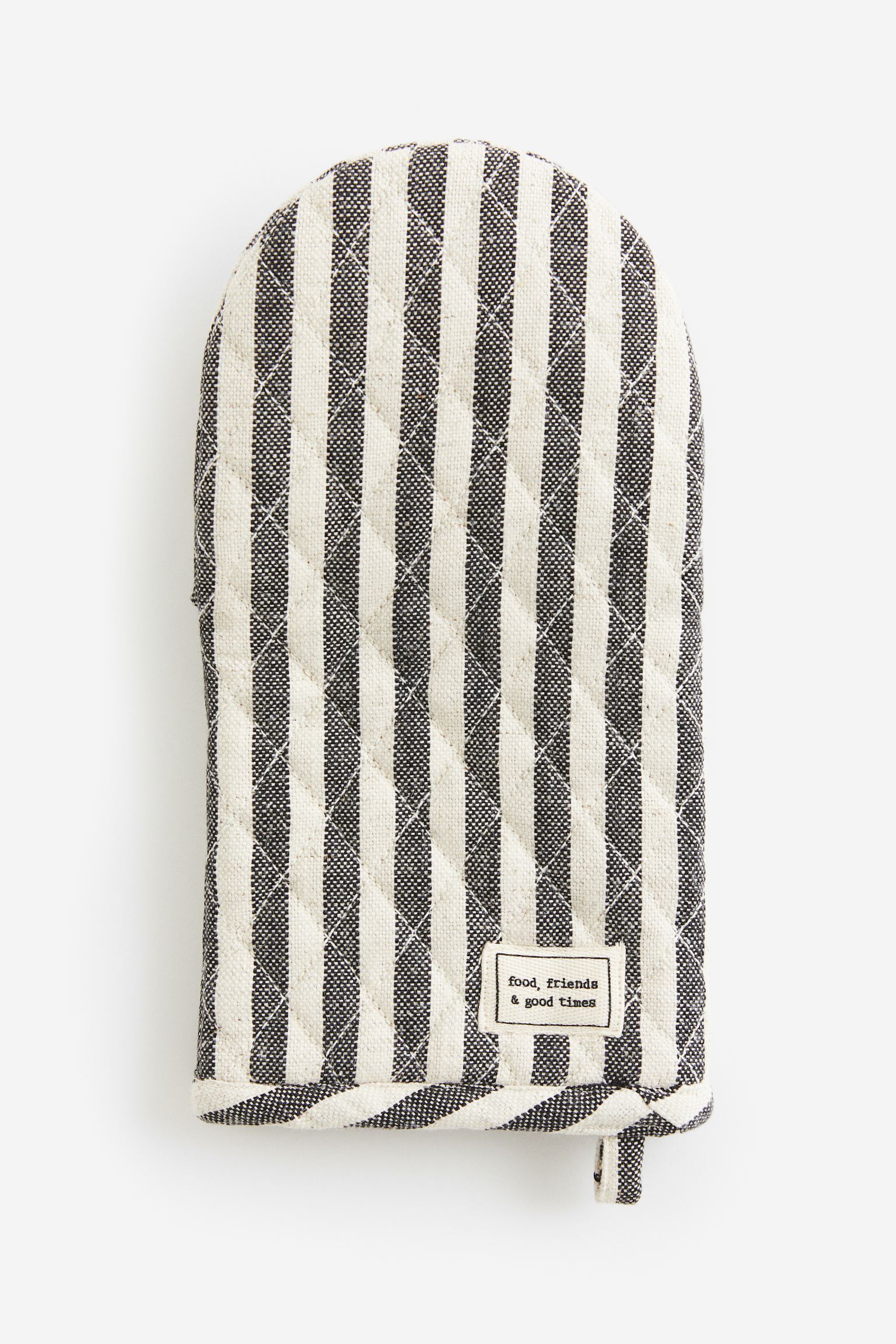 

Striped oven glove