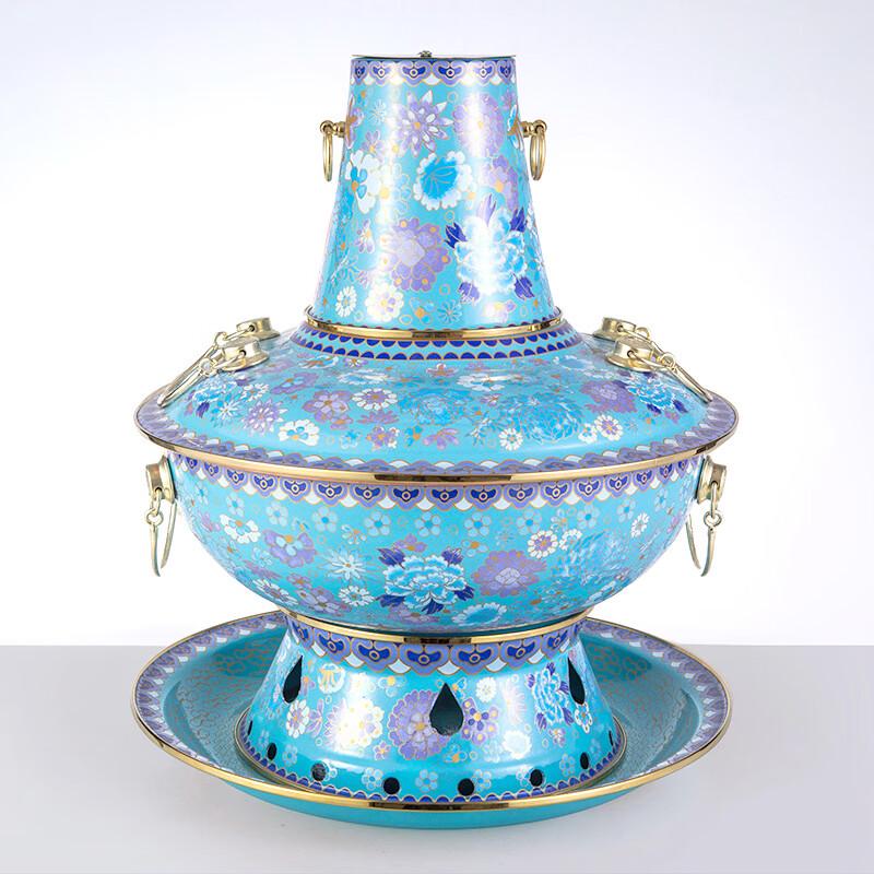 ZISIZ Cloisonné Copper Mandarin Duck Hot Pot