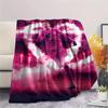 Pink Heart Stadium Soccer Star Player Print Fleece Blanket Sport Fan Soft Warm Throw Blanket Sofa Bed Home Decor Gift For Football Lovers