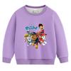 Paw Patrol Boys' 2025 Autumn Korean Style Plus Velvet Hoodie - Round Neck Pullover