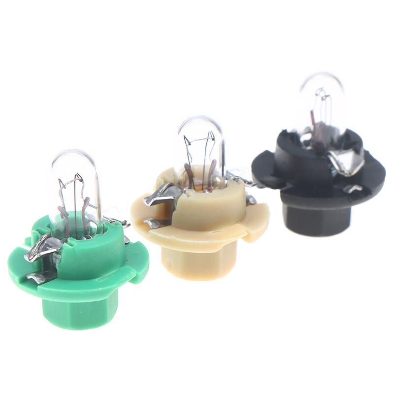2Pcs T5 Bulb Lamps For Car Dashboards Instrument 12V 1.2W 1.5W 2W Black/Green/Yellow Base Instrument Indicator Bulbs