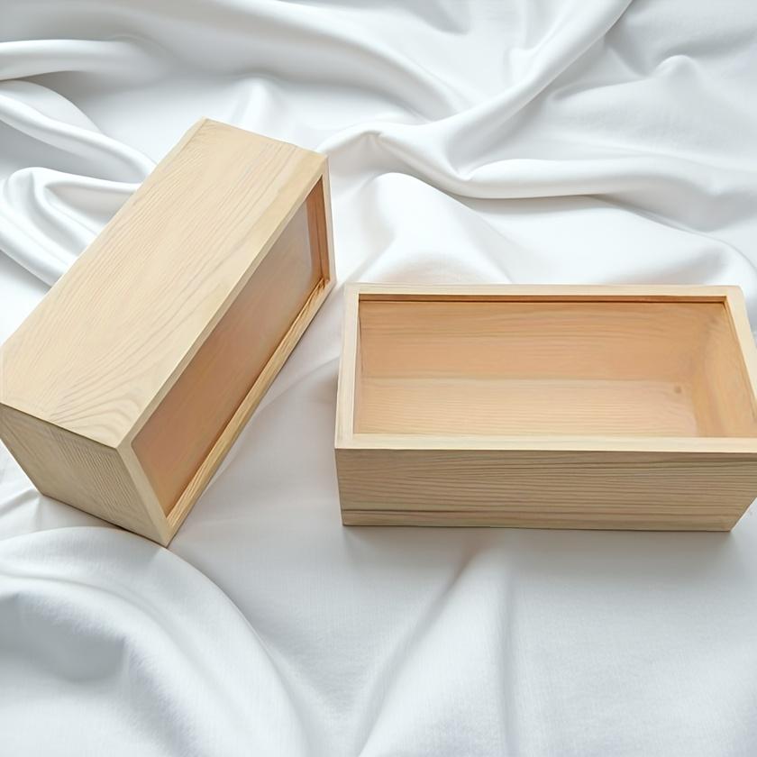1 pz Scatola Estraibile in Pino con Coperchio Scorrevole Scatola di Legno Trasparente Scatola Portaoggetti Display Fai da Te Vetrina per Esposizione di Giocattoli e Figure Accessori per la Casa