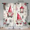 Christmas Dwarf Printed Curtains, Pole Bag Curtains, Bedroom and Living Room Decoration, Home Decoration, Christmas Decoration
