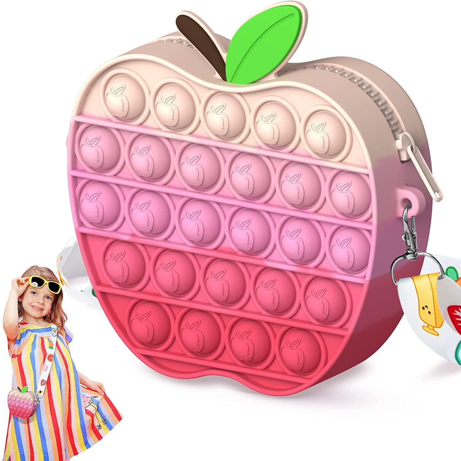 

Pop Fidget Кошелек для девочек 2 в 1 Поп-сумка для девочек Crossbody Poppet Кошелек Регулируемый плечевой ремень