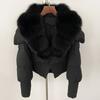 OFTBUY Down Jacket Women 2024 New Winter Natural Real Raccoon Fox Fur Collar Short White Duck Down Coat Thick Warm Casual Outerwear
