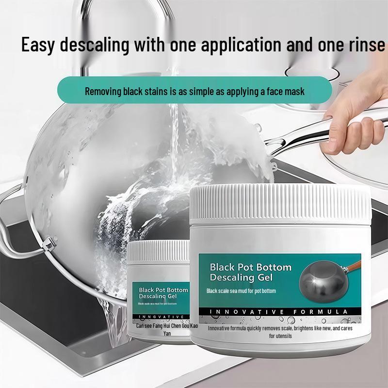 Schwarzer Algen-Schlammentferner - Edelstahl & Topfentkalker Gel für Gewerbeküchen