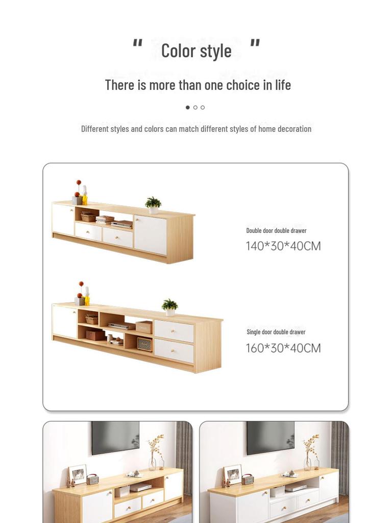 Modern Minimalist TV Cabinet for Small Apartments and Living Rooms
