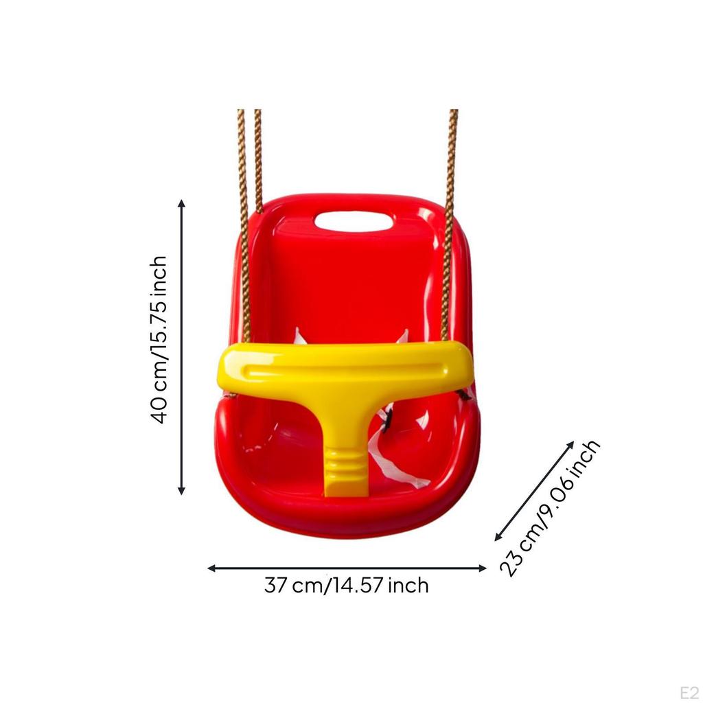 Child Swing Chair 120 Kg Capacity Seat with Hanging Ropes High Back for Young Children, Home